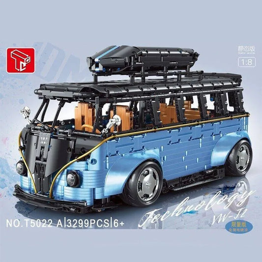 MOC T5022A Tech Motorized RC Camper Bus Van Bricks Toy