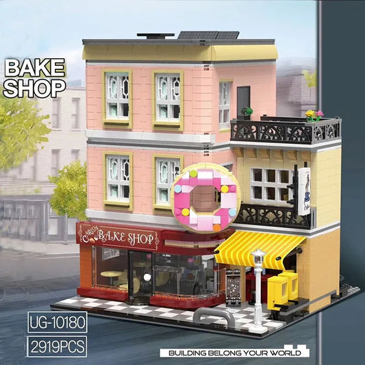 MOC City Street Expert Bakery Shop Bricks Toy 10180