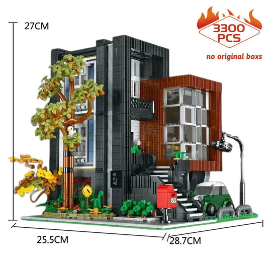 MOC City Street Expert Modern Korean Villa Bricks Toy 10205
