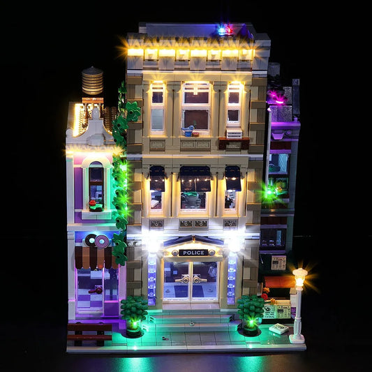 DIY LED Lights Kit For Creator 10278 The Police Station