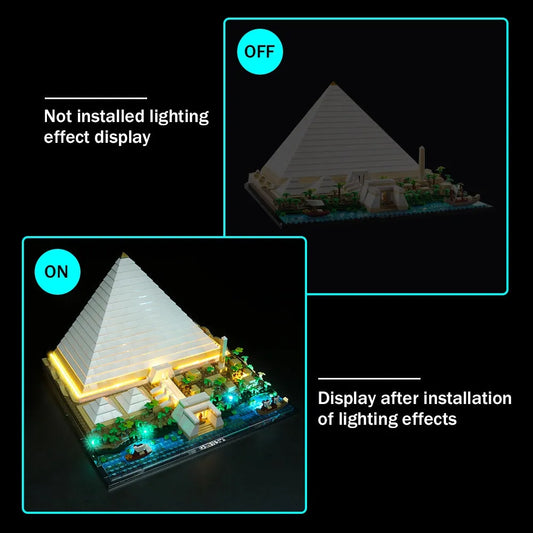 DIY LED Lights Kit For Ideas 21058 The Great Pyramid