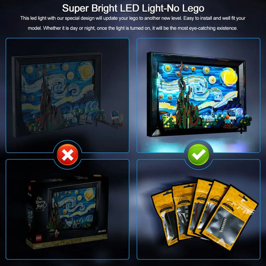 LED Light Set For Ideas 21333 The Starry Night Vincent Van Gogh