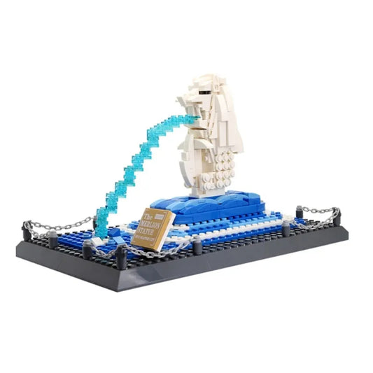 MOC Architecture Famous Merlion Statue Bricks Toys 4218