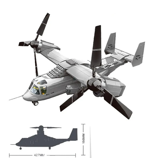 MOC Creator Boeing V22 Bell Osprey Bricks Toys 5006