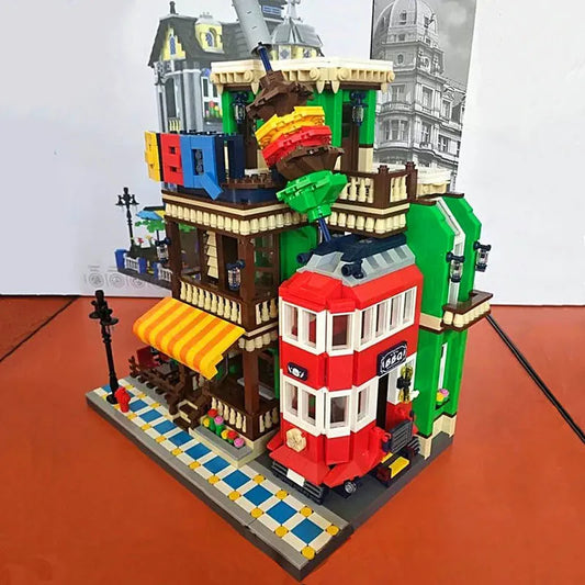 MOC Creator Expert City BBQ Restaurant Bricks Toys