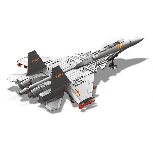 MOC Military F-15 Eagle Fighter Jet Bricks Kids Toys