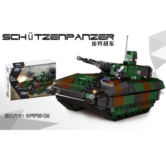 Military WW2 Schutzenpanzer Infantry Combat Vehicle Bricks Toy