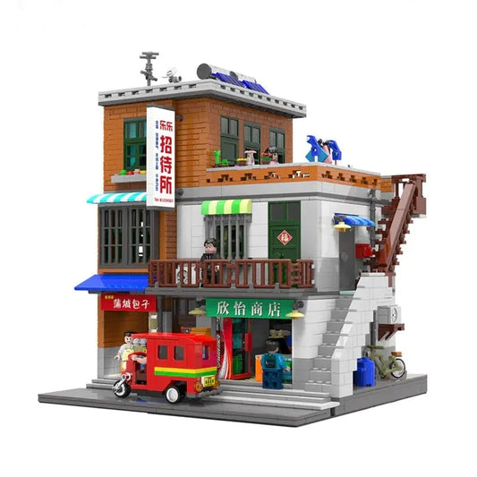 MOC City Creator Guest House Urban Village Bricks Toys