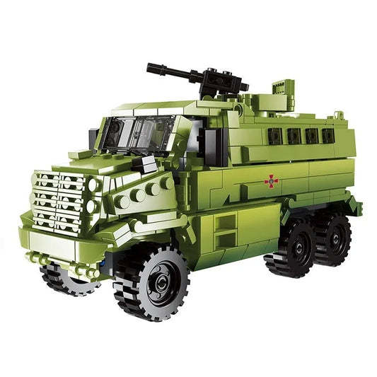MOC Military Armored Transport Truck Bricks Toy