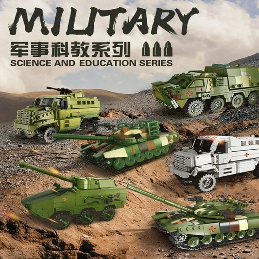 MOC Military WW2 T64 Main Battle Tank Bricks Toys