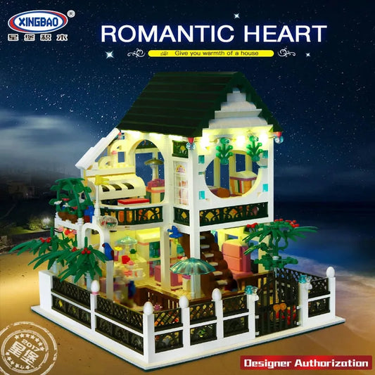 MOC Street Expert City Romantic House Bricks Toy