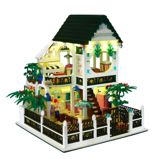 MOC Street Expert City Romantic House Bricks Toy