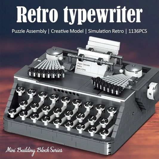 Creative MOC Retro Typewriter MINI Bricks Toys 00940
