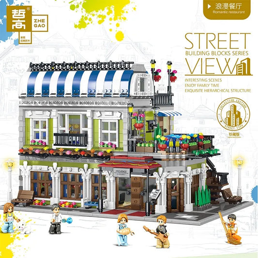 Creator Expert MOC City Romantic Restaurant Bricks Toys