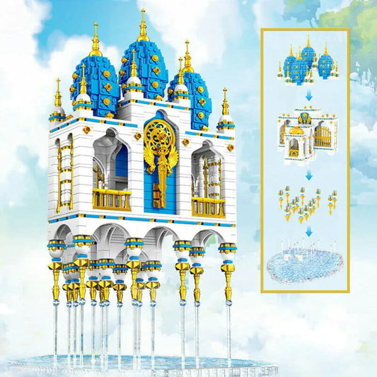 Creator Expert MOC Sky Castle with LED Bricks Toys