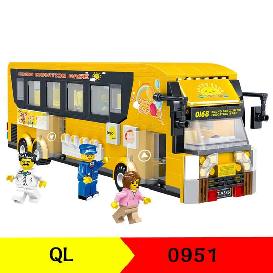Creator MOC BRT City Shuttle Tour Bus Bricks Toys