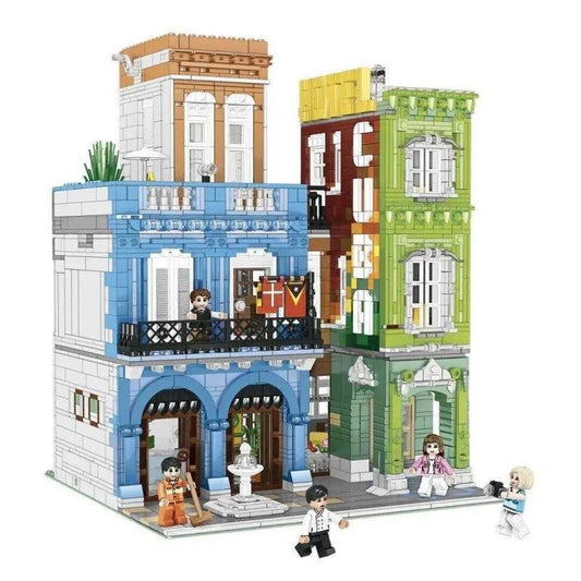 Experts MOC City Hotel MINI Modular Bricks Toys