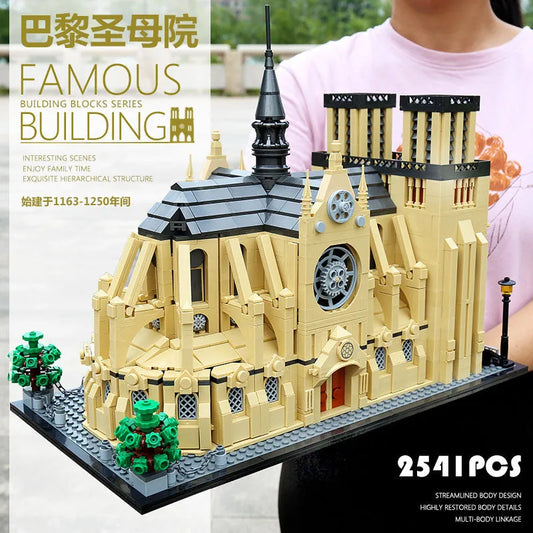 MOC Creator Expert Notre Dame Paris Cathedral Bricks Toy 0964