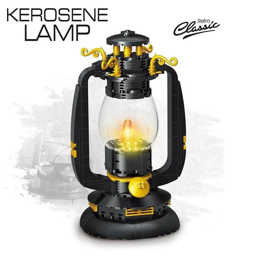 MOC Retro Classic Kerosene Lamp MINI Bricks Model Toys