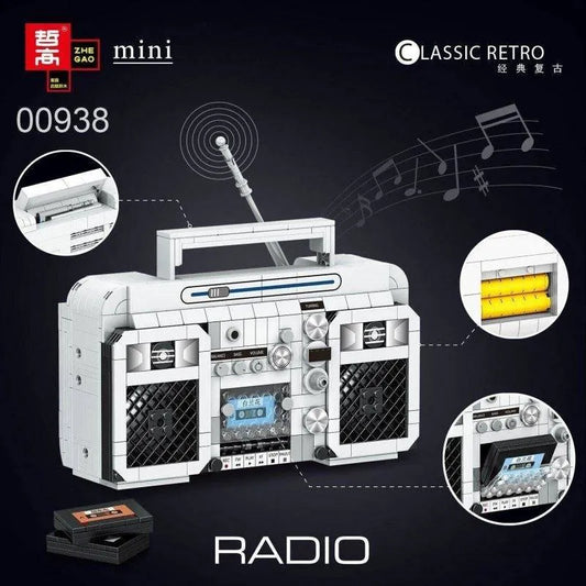 MOC Retro Classic Radio MINI Bricks Toys 00938
