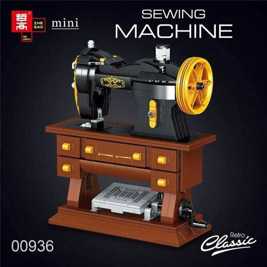 MOC Retro Sewing Machine MINI Bricks Toy 00936