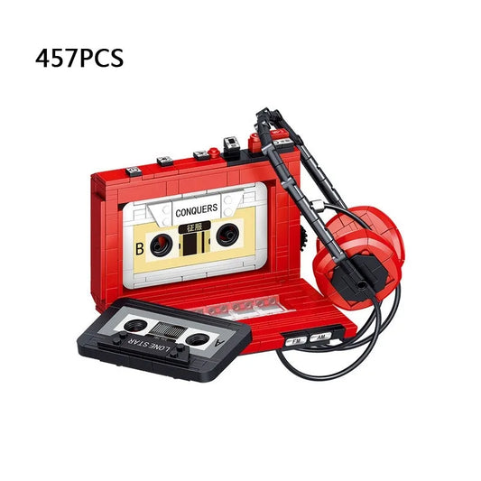 Retro Red Tape Recorder MINI Bricks Toys 00989
